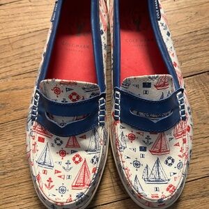 Cole Haan Blue and Red Nautical Loafers